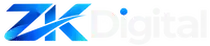 ZK Digital professional logo in blue and dark navy